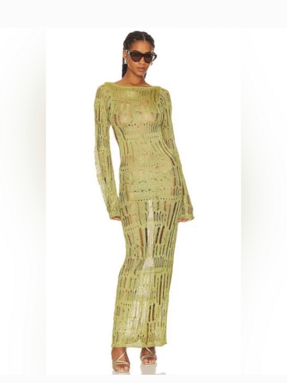 Jaded London Green Maxi Umbra Dress